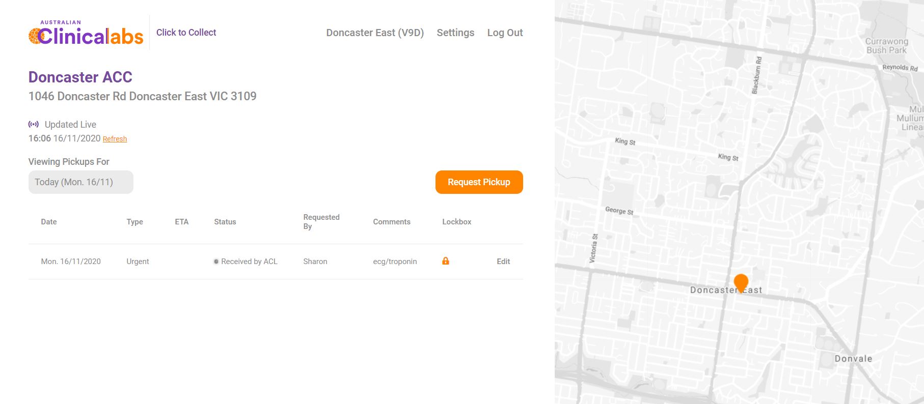 Click to Collect Screenshot